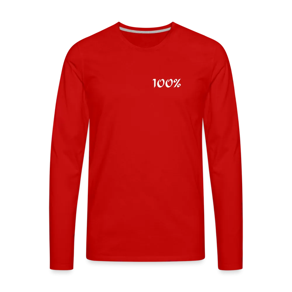 100% Unisex Cotton Long Sleeve T-Shirt up to 3 XL