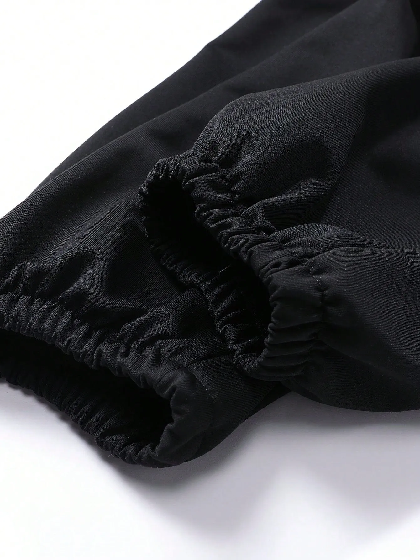 2pcs QA Mens' Solid Color Comfy Breathable Waist Drawstring Jogger Sweatpants With Elastic Cuffs