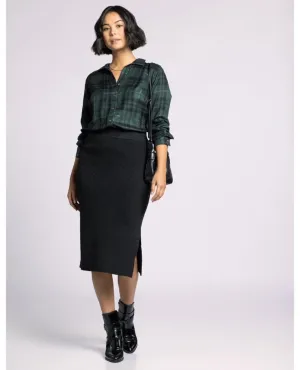 Adeline Pine Silver Plaid Top