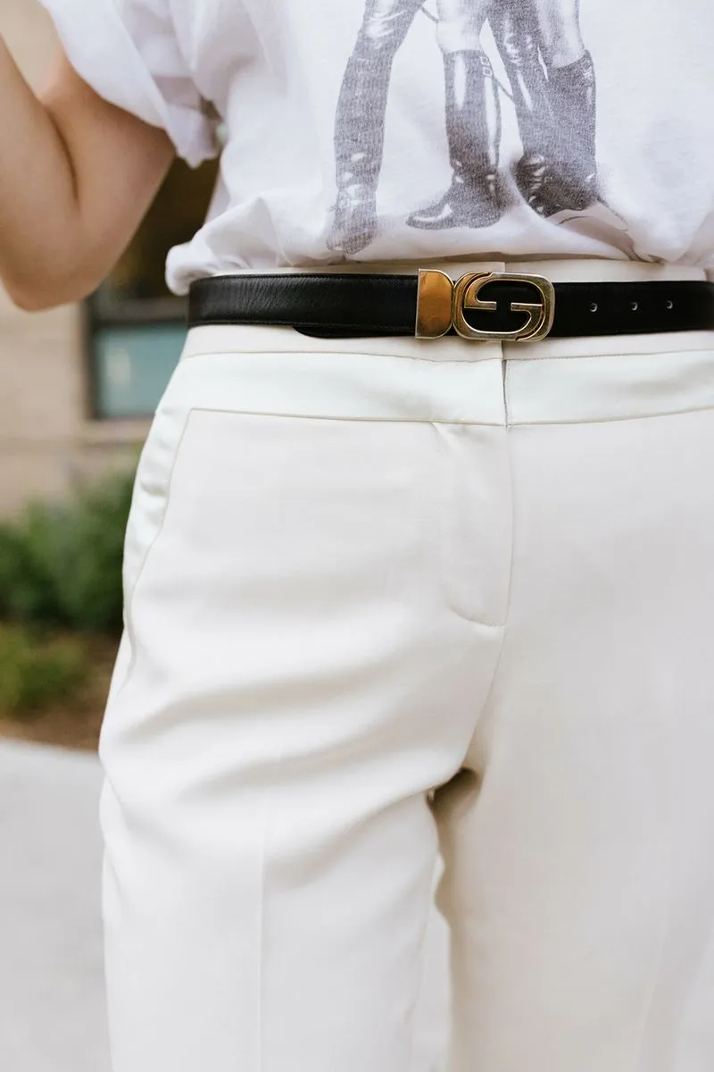 Alexander Wang Cream Tapered Silk Pants