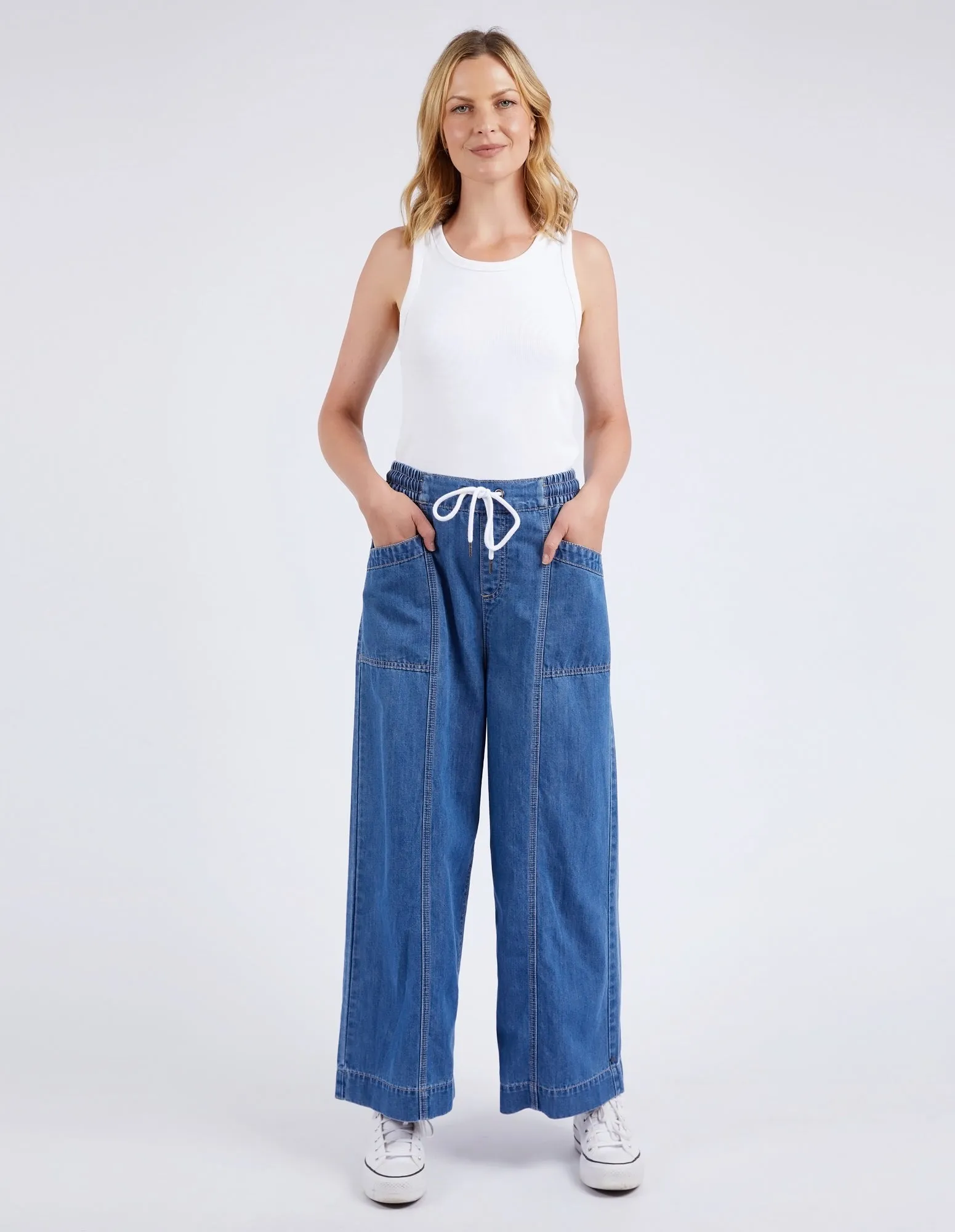 ALORA WIDE LEG JEAN || BLUE