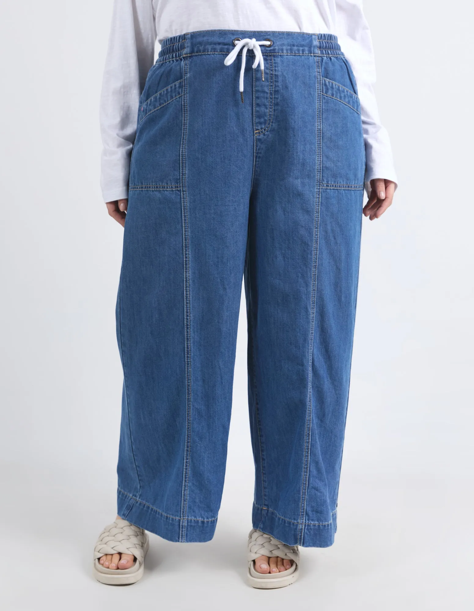 ALORA WIDE LEG JEAN || BLUE