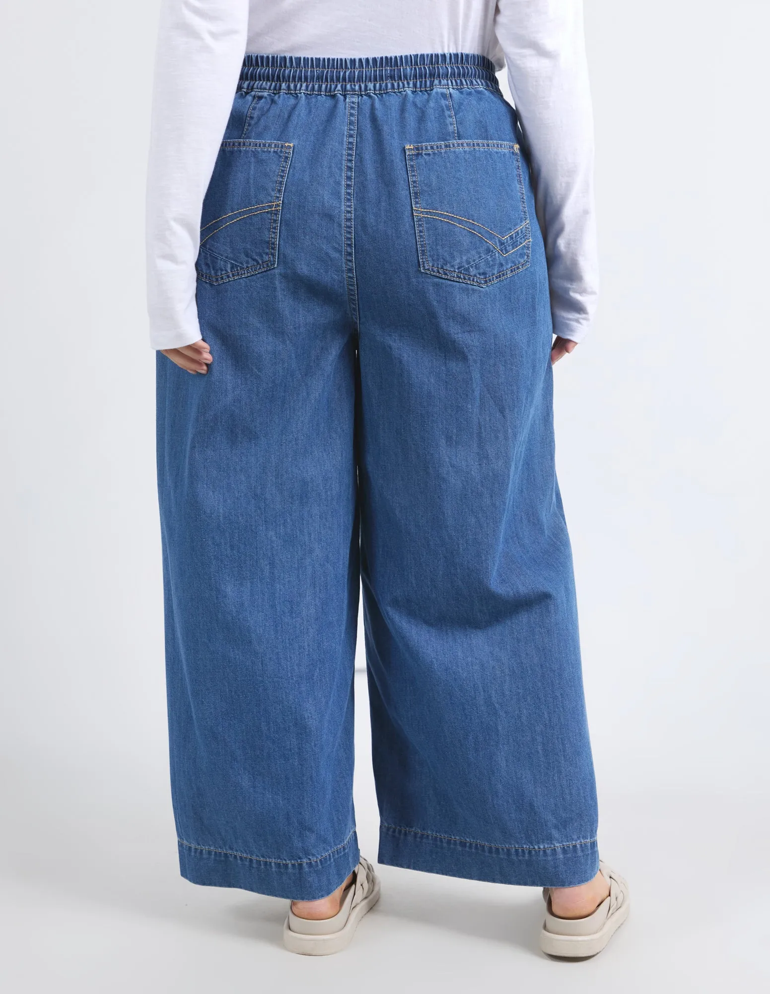 ALORA WIDE LEG JEAN || BLUE