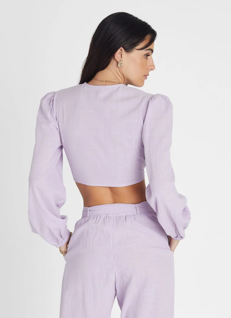 Amethyst Long Sleeve Crop