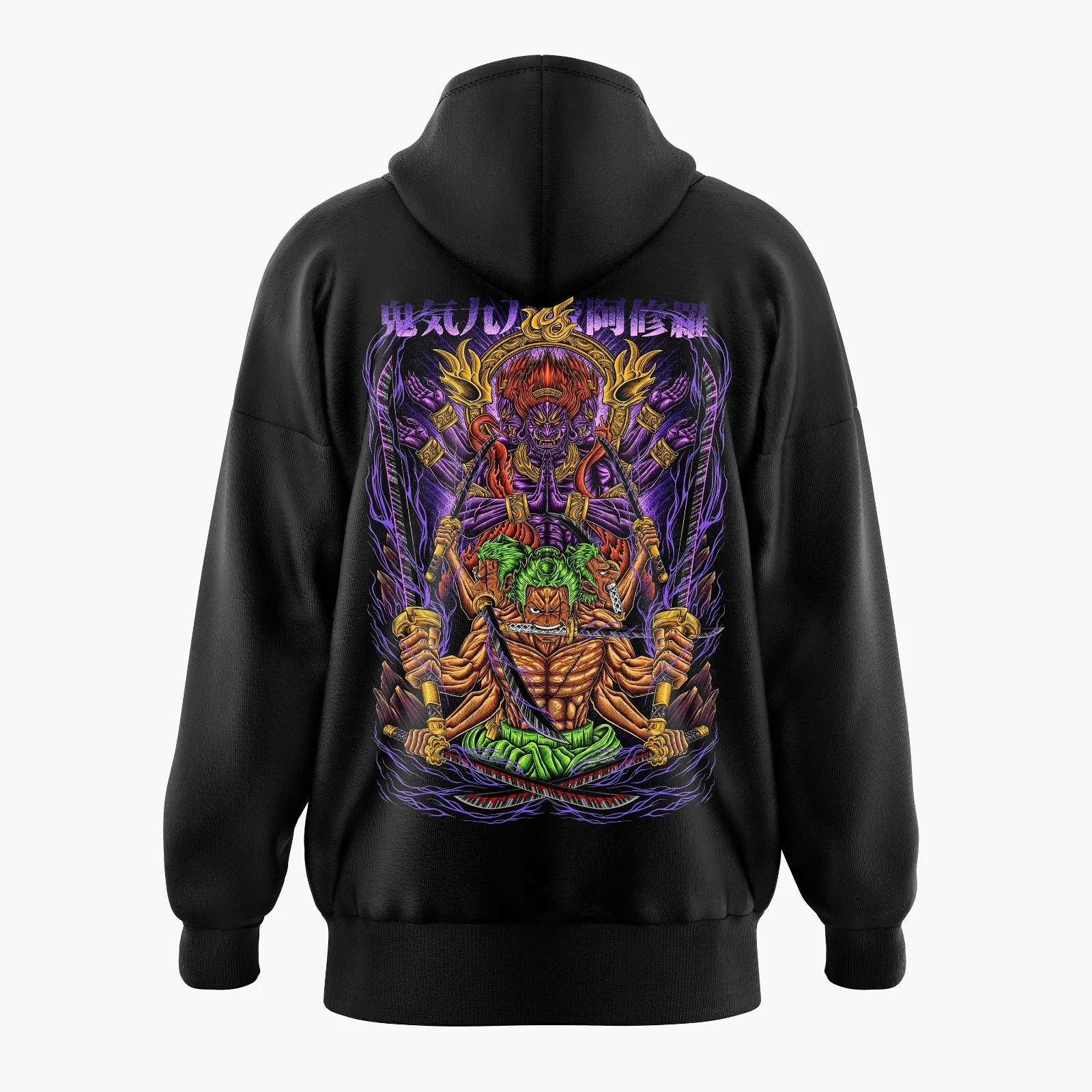 Ashura King of Hell Pirate Hunter Roronoa Zoro Oversized Hoodie