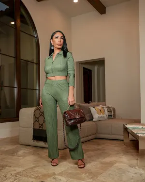 Atlas (Forest Green Pants Set) ALL SALE ITEMS ARE A FINAL SALE NO EXCHANGE