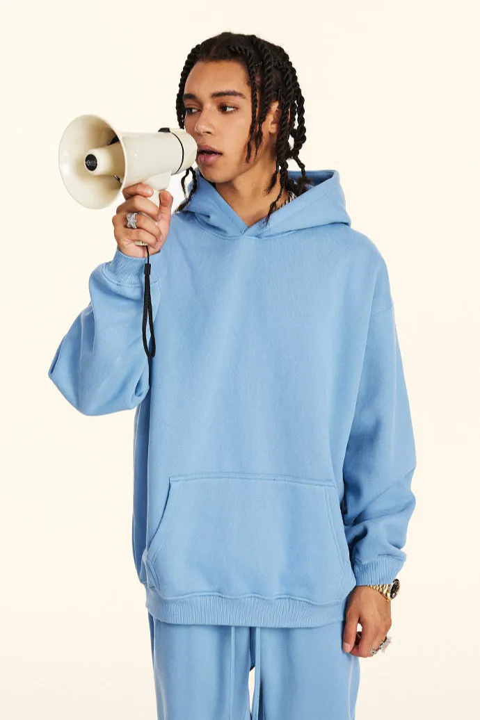 Atmosphere Blue Oversized Pullover Hoodie