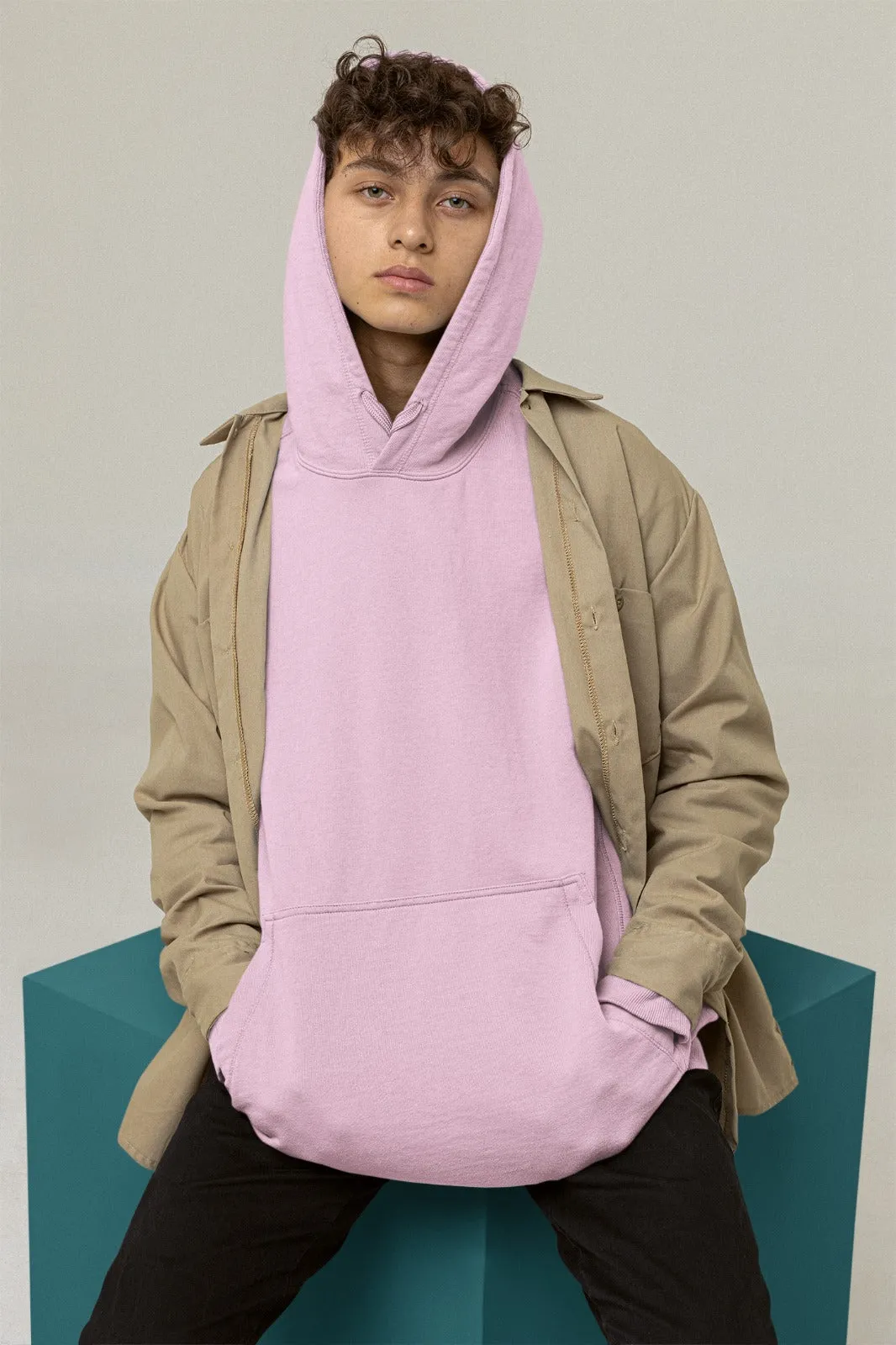 Baby Pink Oversized Hoodie || Essentials