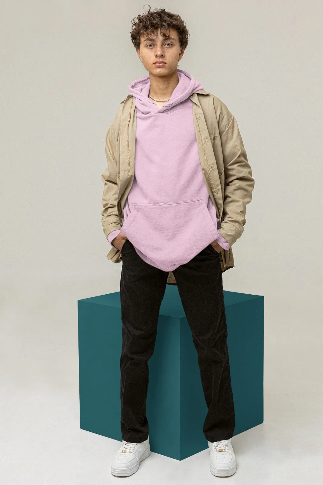 Baby Pink Oversized Hoodie || Essentials