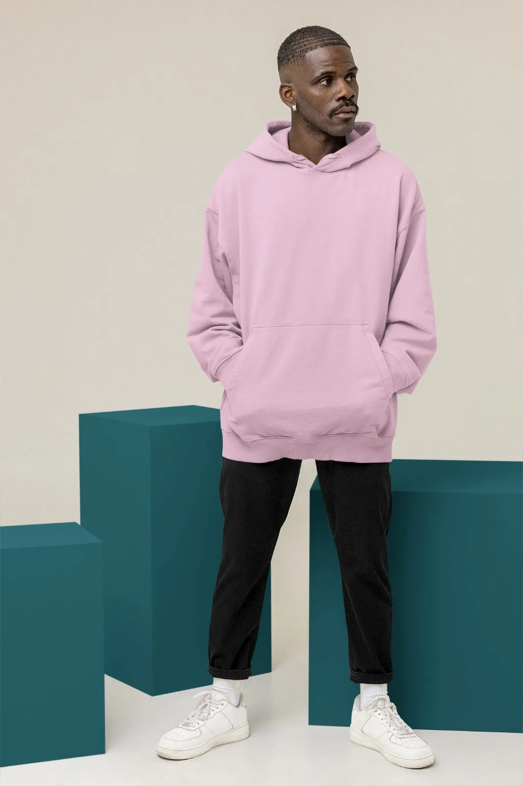 Baby Pink Oversized Hoodie || Essentials