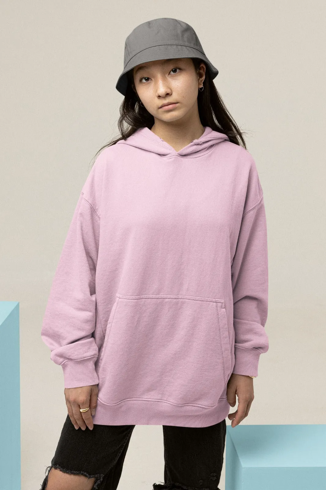 Baby Pink Oversized Hoodie || Essentials