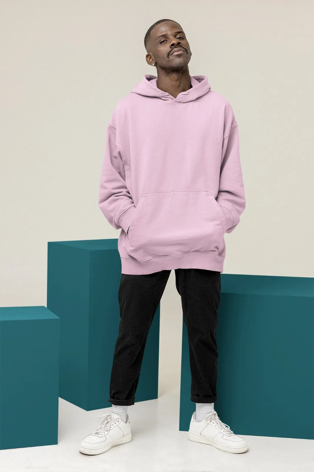 Baby Pink Oversized Hoodie || Essentials