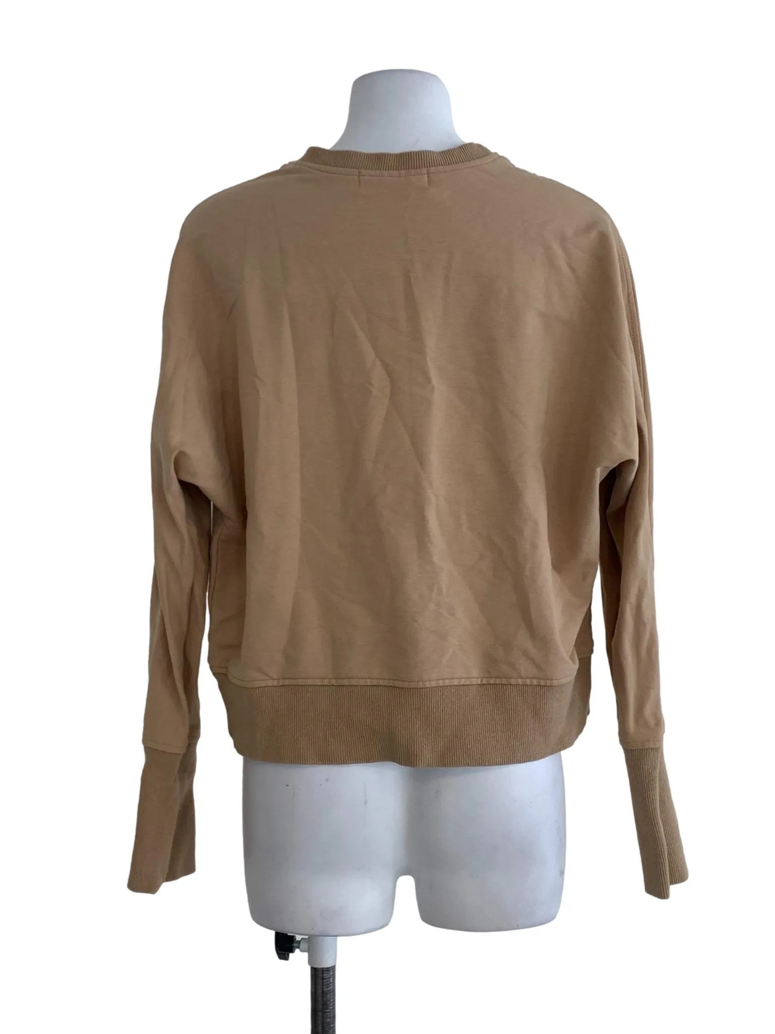 Beige Plain Sweatshirt