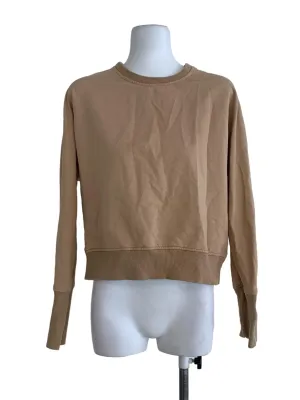 Beige Plain Sweatshirt