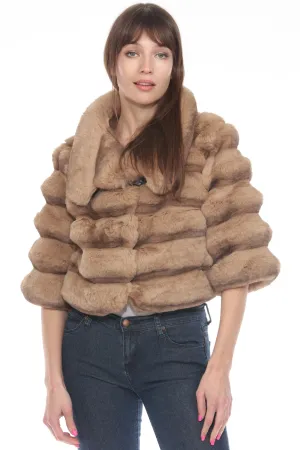 Belle Fare Premium Cropped Faux Fur Coat FX316S