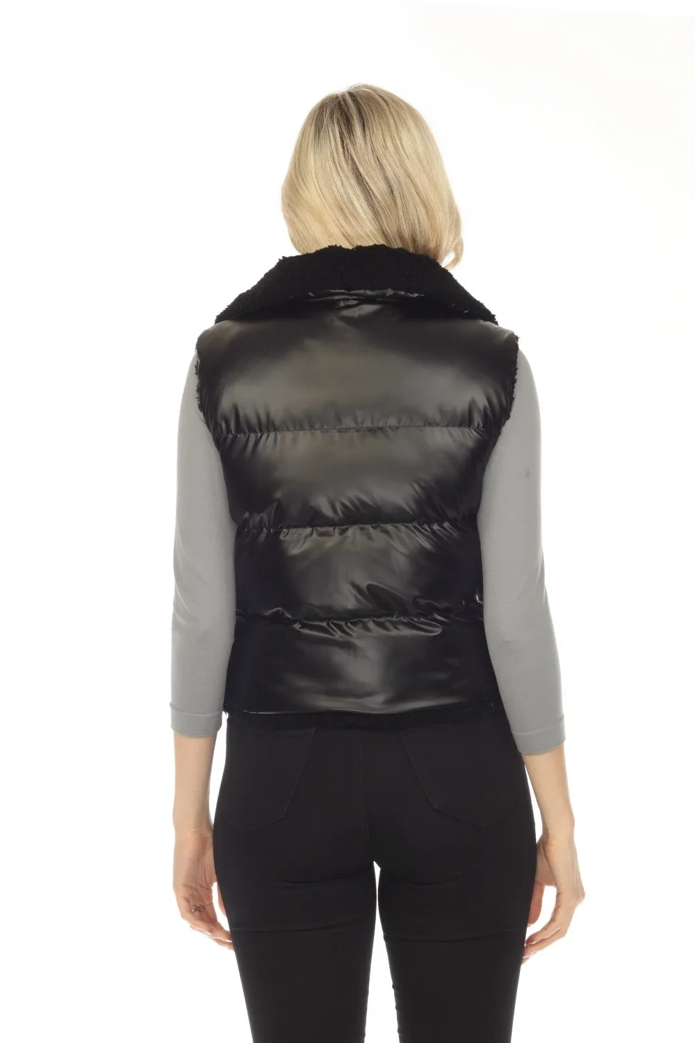 Belle Fare Premium The Lodi Faux Shearling Reversible Vest FXV67