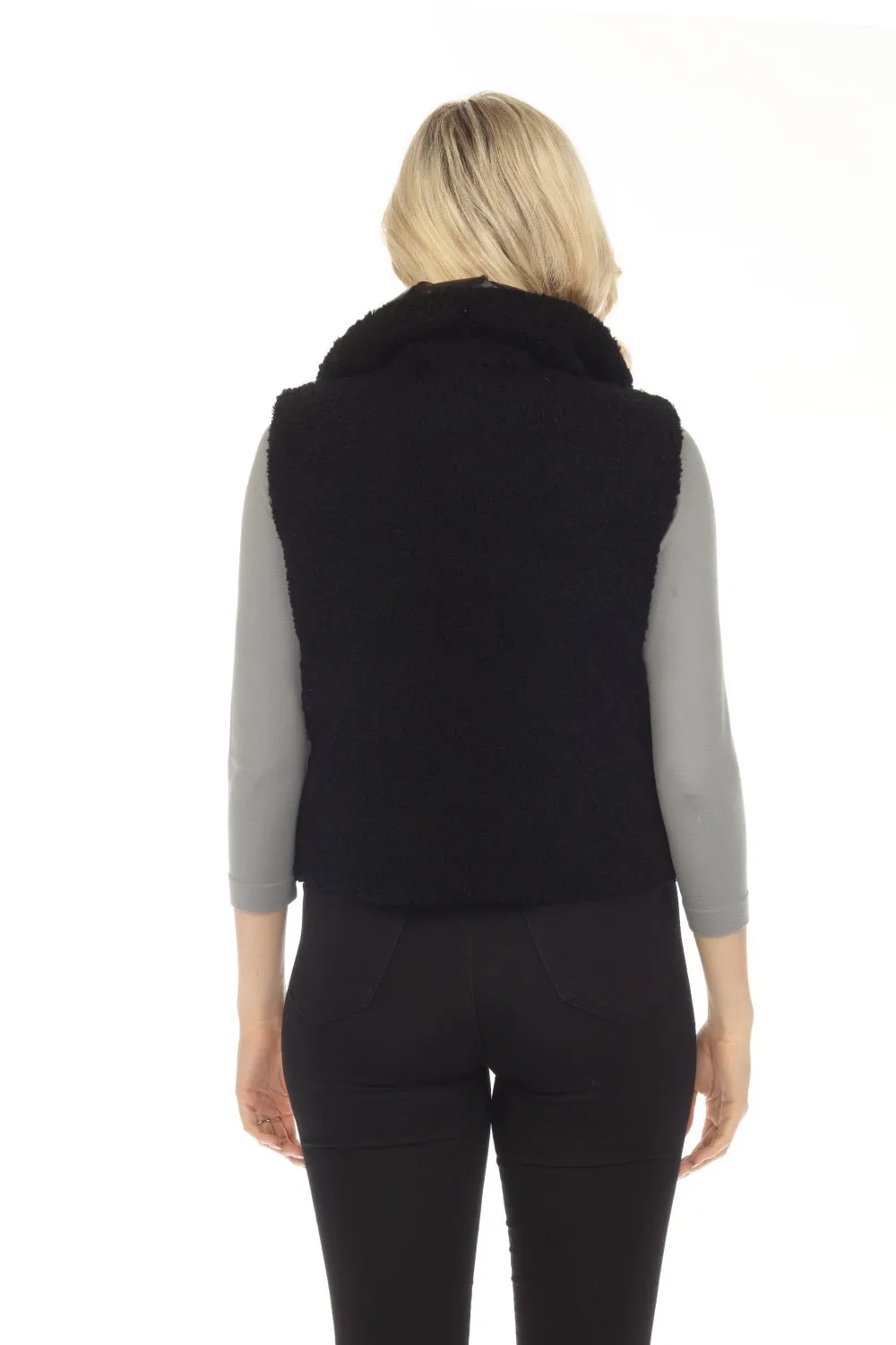 Belle Fare Premium The Lodi Faux Shearling Reversible Vest FXV67