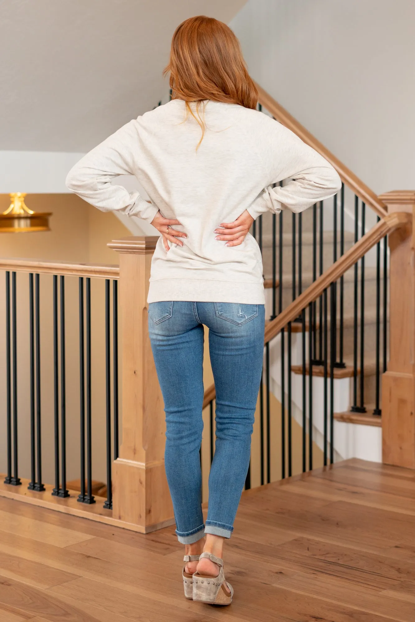 Beth Dutton Day Spa & Saloon Graphic Pull Over Sweater - Oatmeal