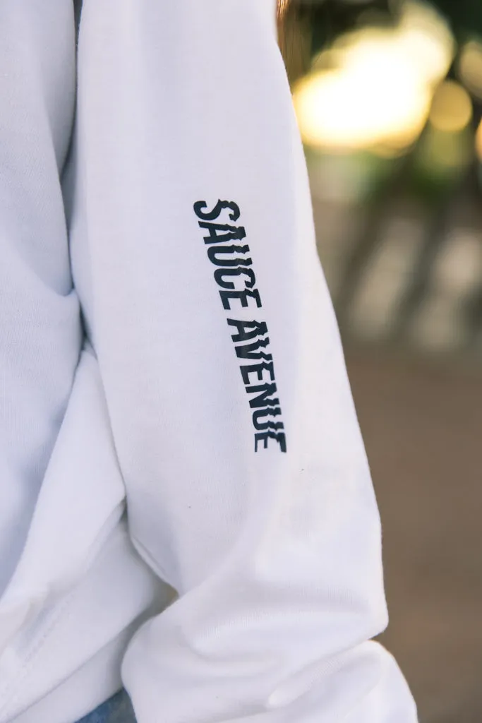 Black Drippin Flavor | White Hoodie