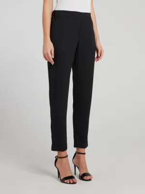 Black High Waist Tapered Pants