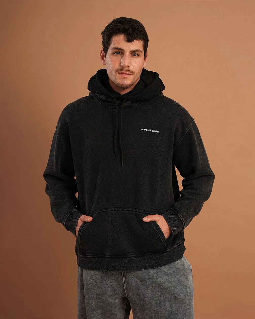 Black IYS Washed Hoodie