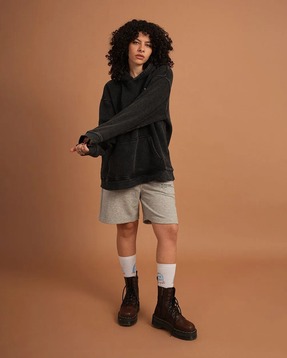 Black IYS Washed Hoodie