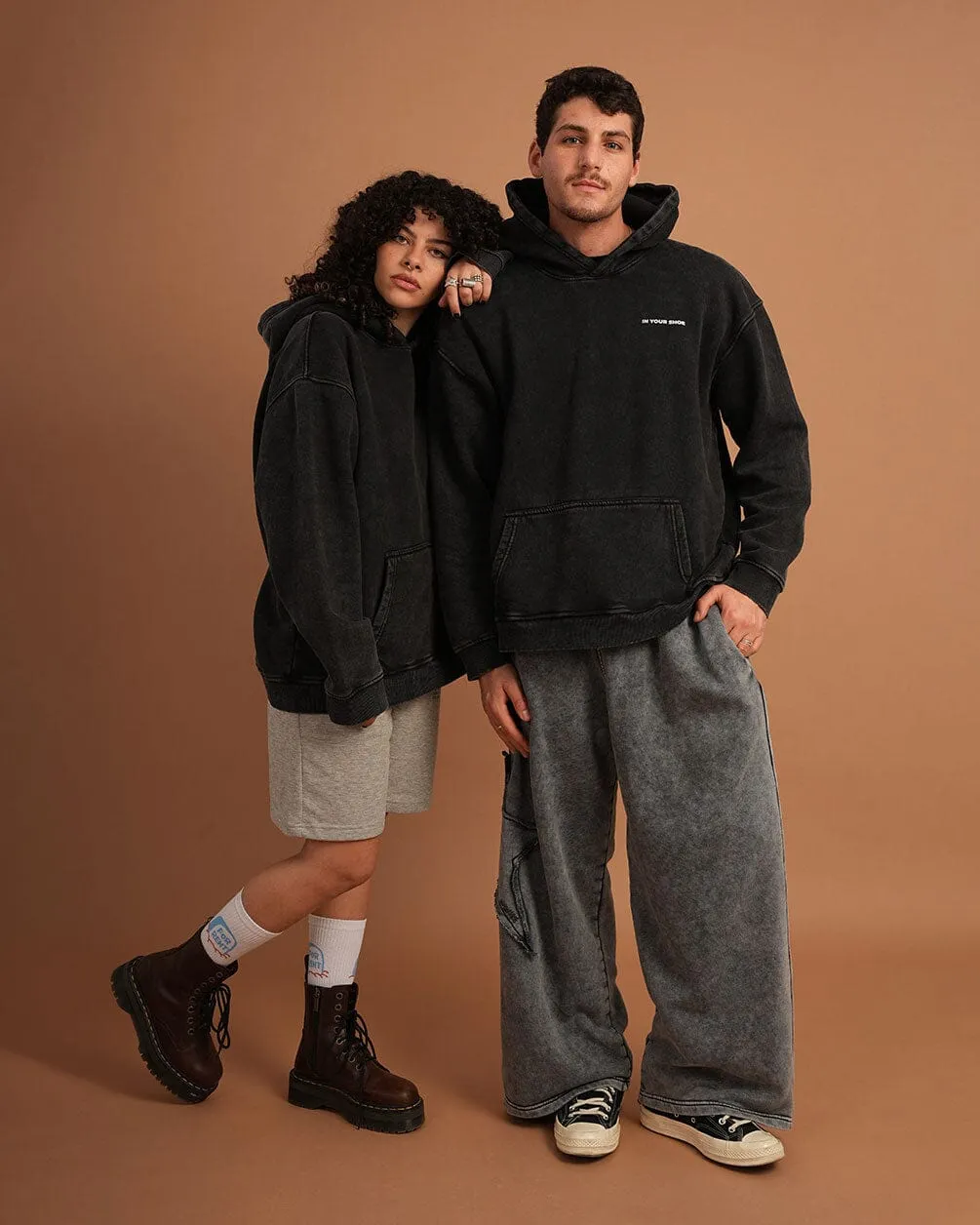 Black IYS Washed Hoodie