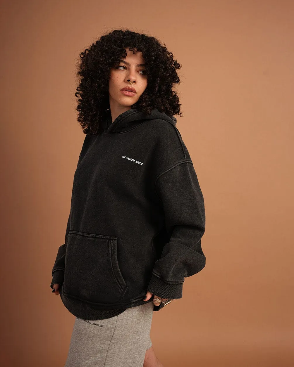 Black IYS Washed Hoodie