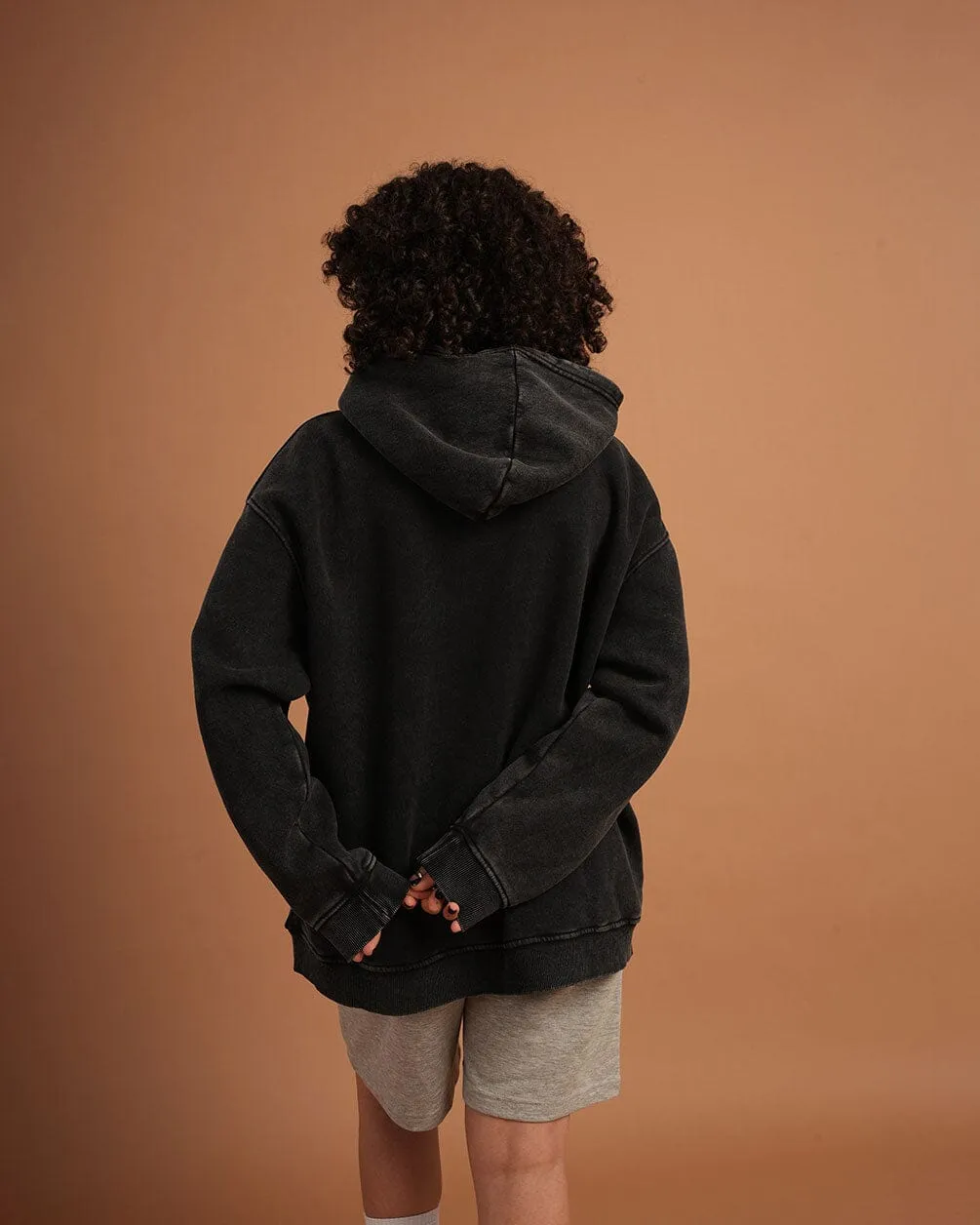 Black IYS Washed Hoodie