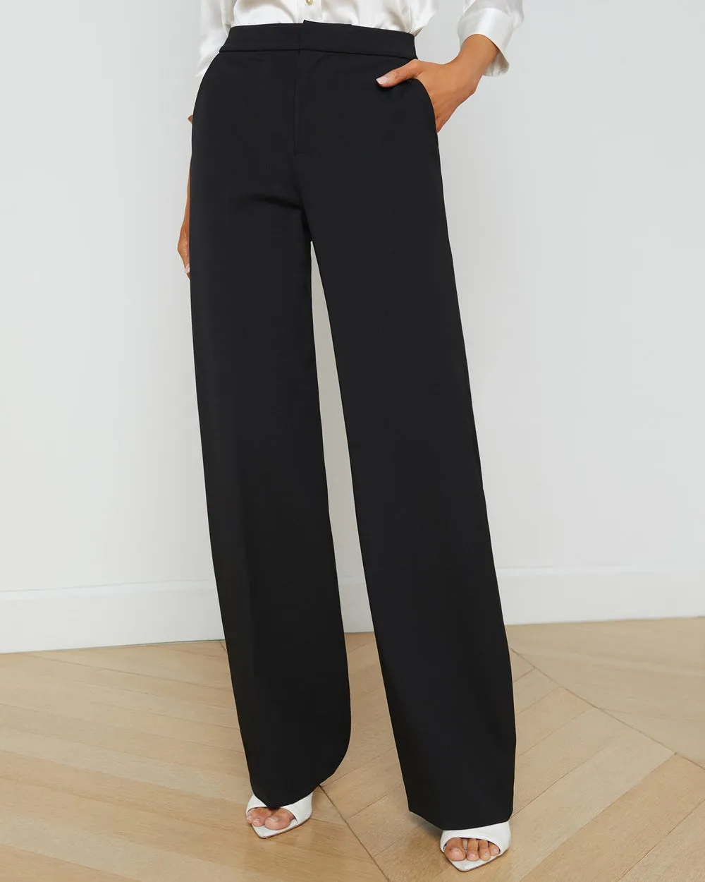 Black Livvy Straight Trouser