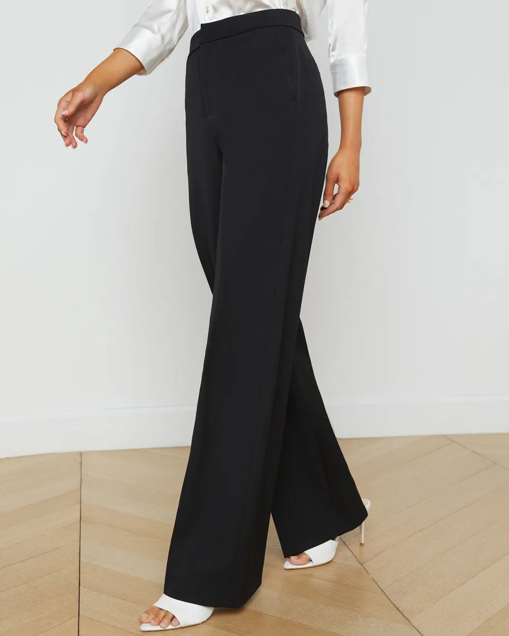 Black Livvy Straight Trouser