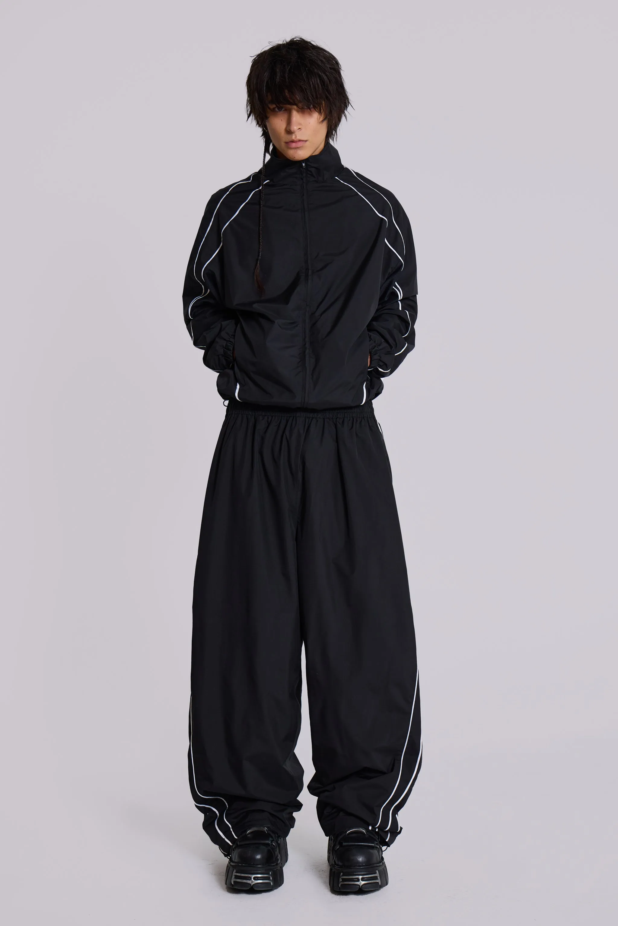 Black Vapor Tracksuit Bottoms