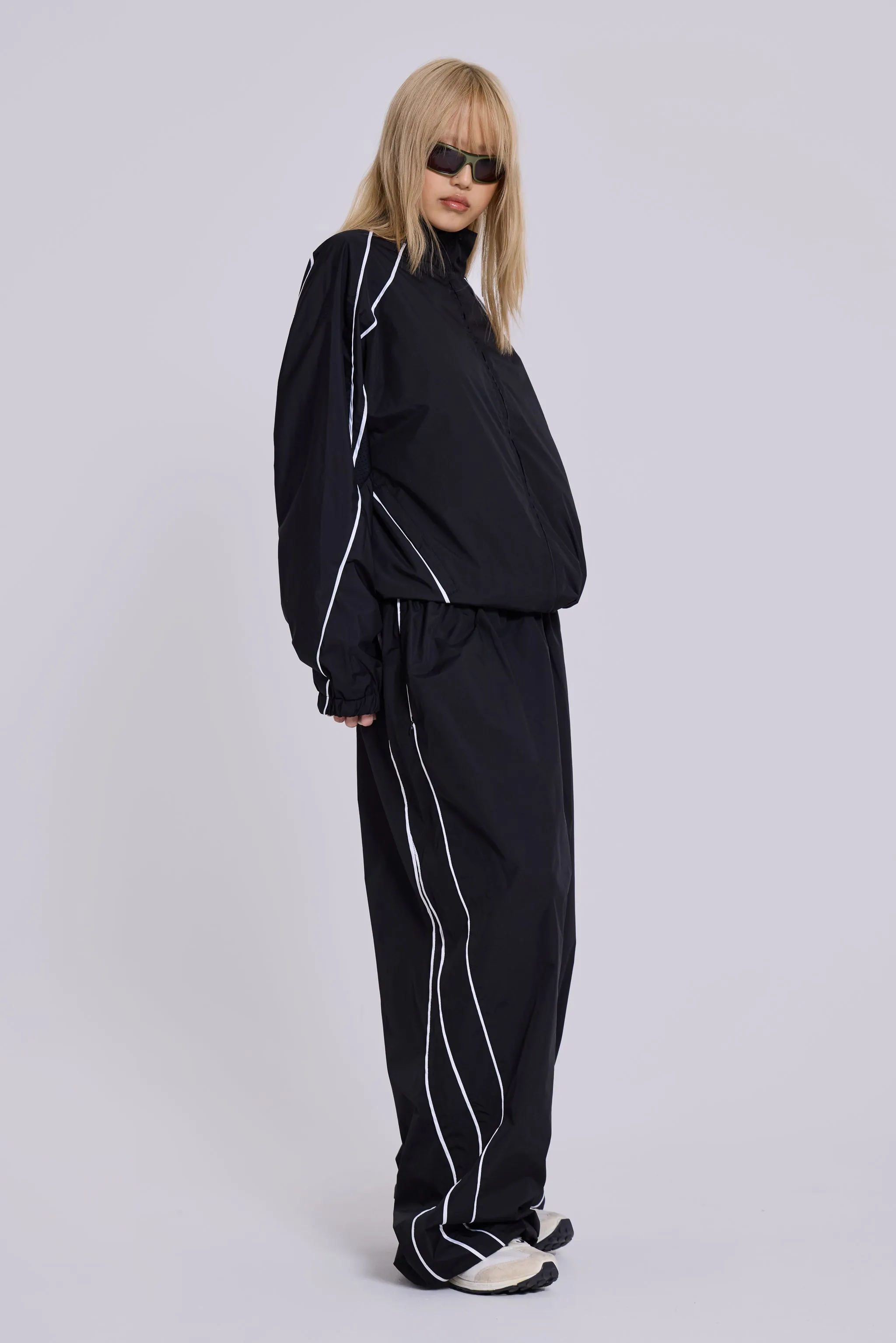 Black Vapor Tracksuit Bottoms