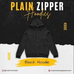 Black Zipper Hoodie