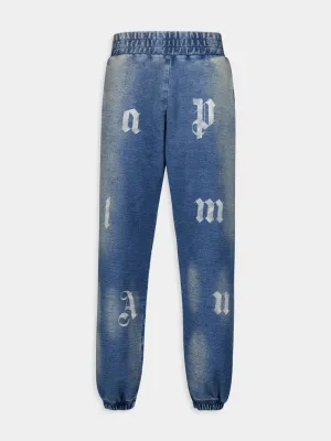 Blue Logo Washed Sweatpants