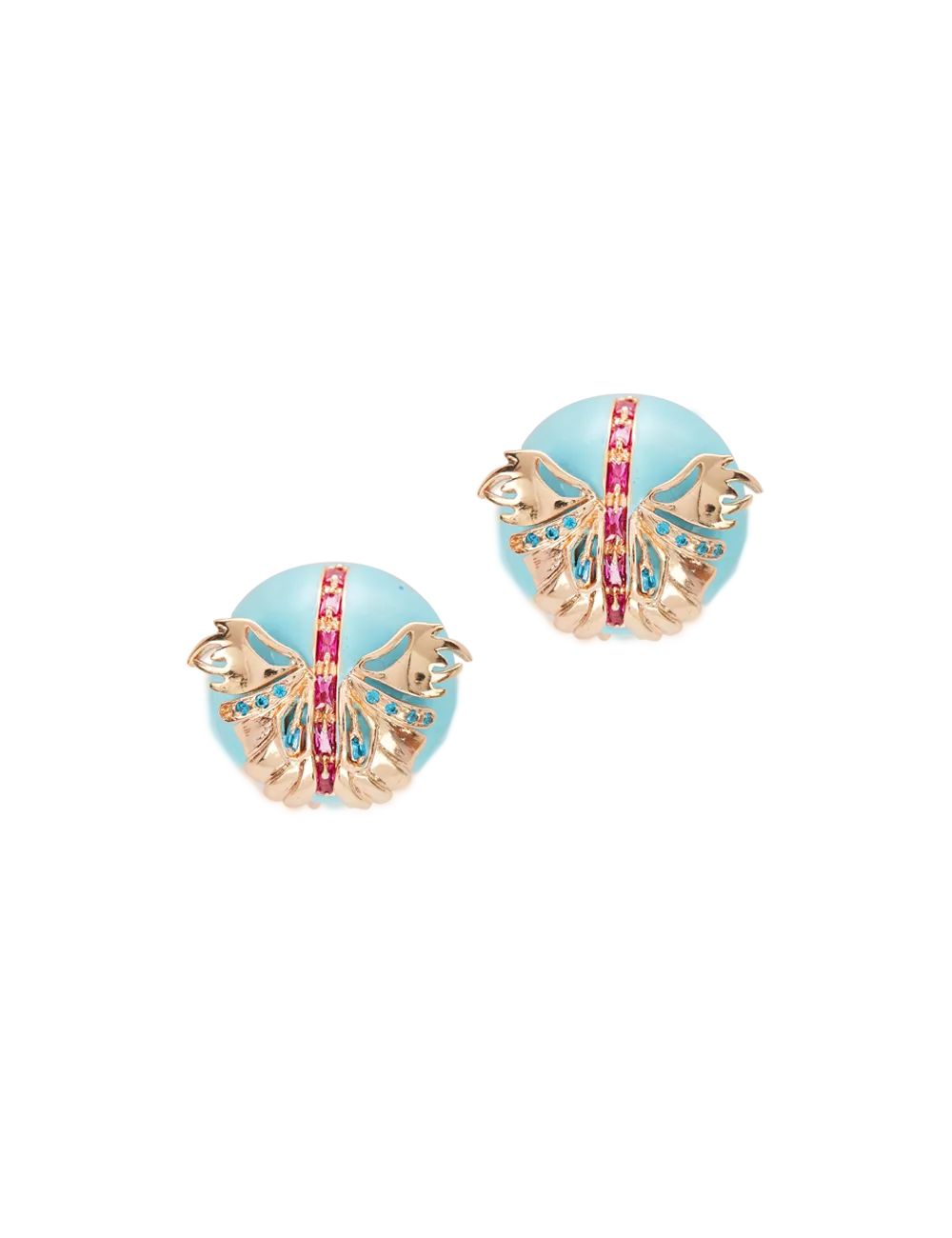 Blue Papilio Button Tops