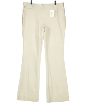 Boden Beige Linen Blend Wide Leg Trouser Long UK 16