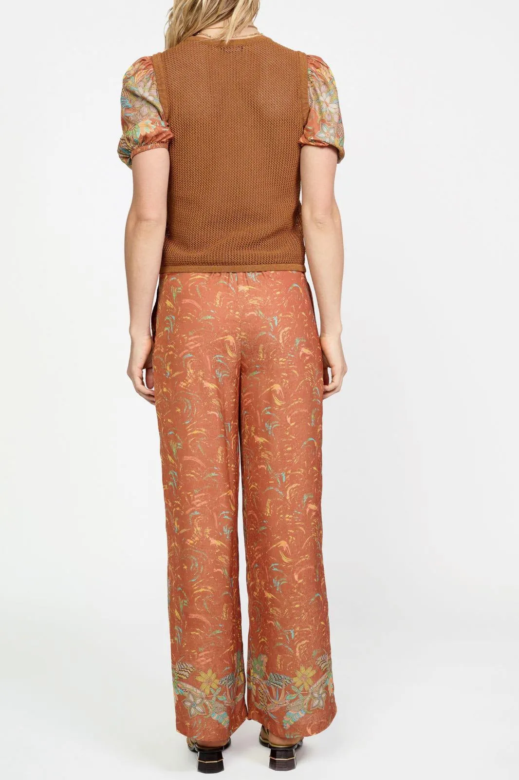 Border Print Pants