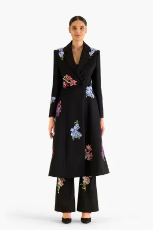 Botanical Embroidered Trench