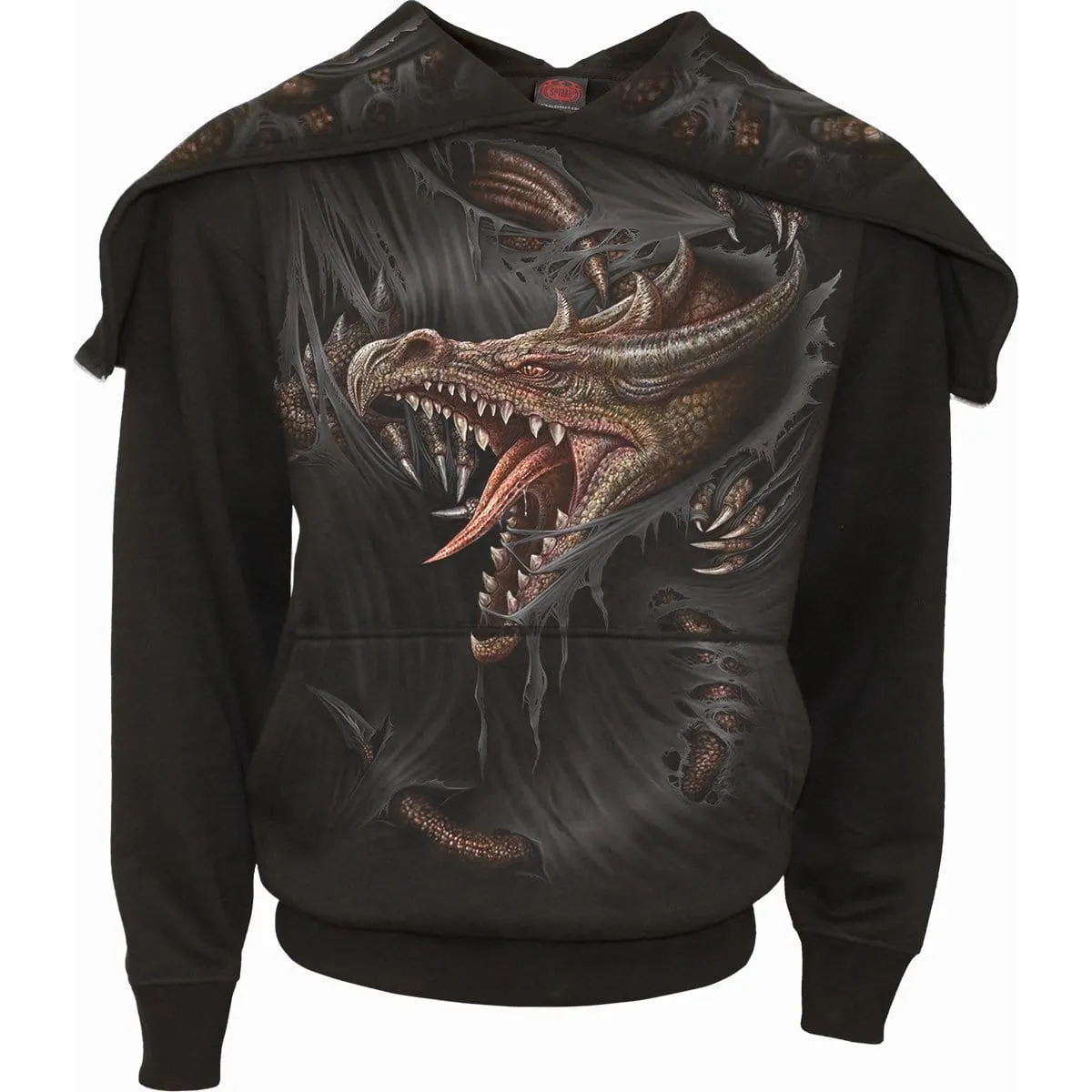 BREAKING OUT - Split Zip Hoody Black
