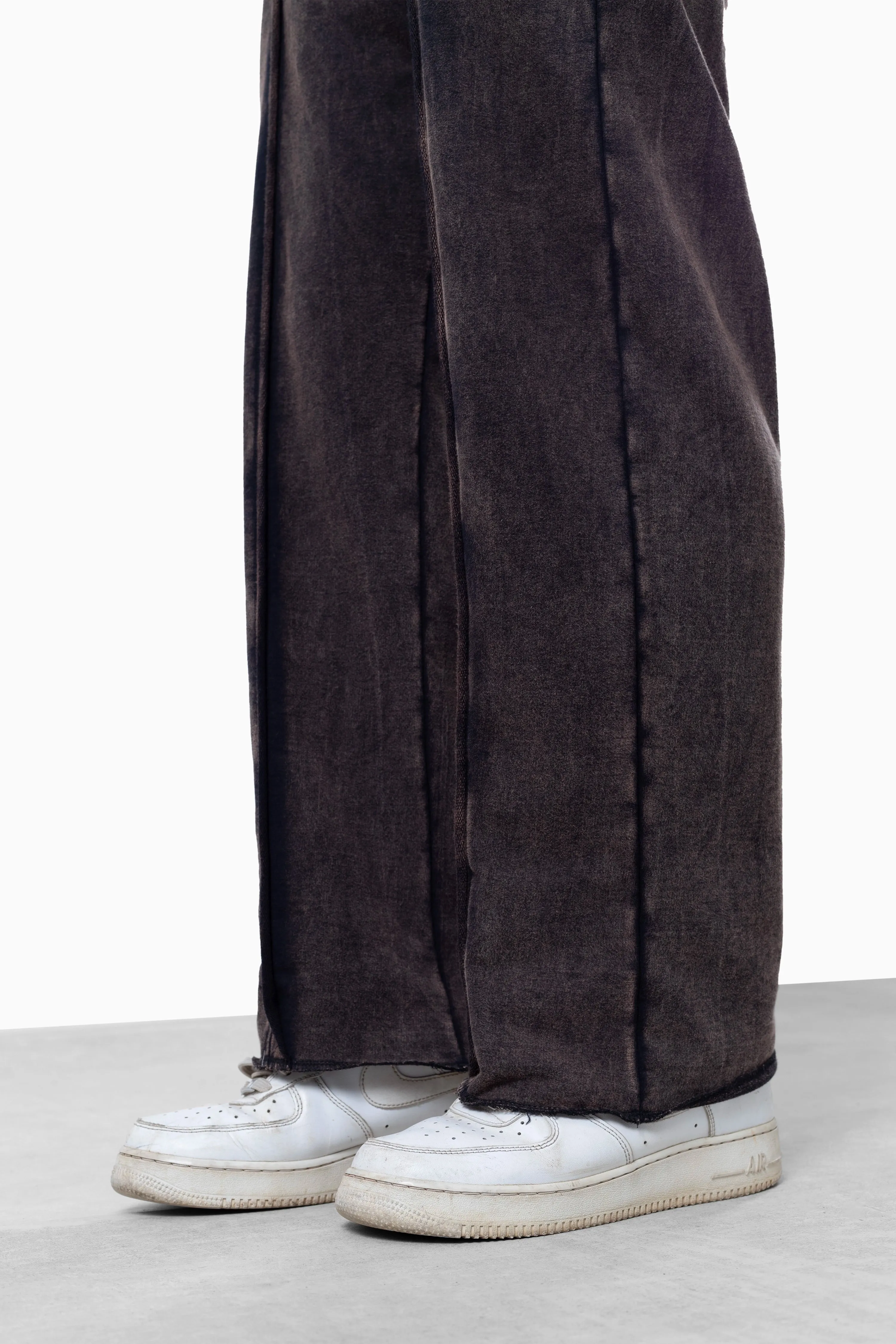 Brown Faded Loose Fit Sweatpants