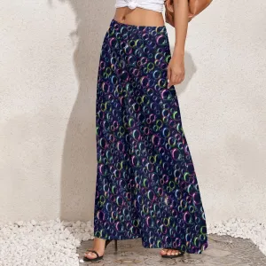 Bubble Navy - Women's Wide-Leg Pants (XS - 6XL)