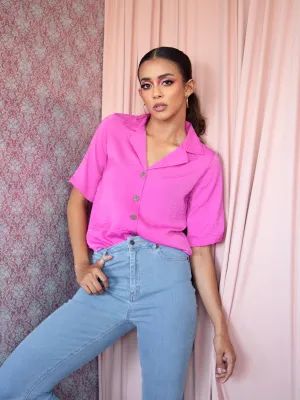 Button Down Camp Collar Shirt
