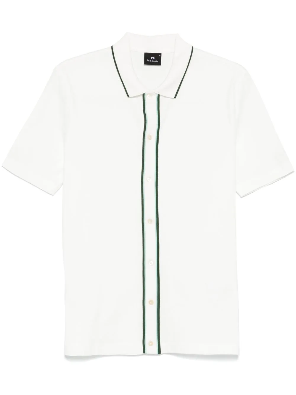 Button front cotton polo shirt
