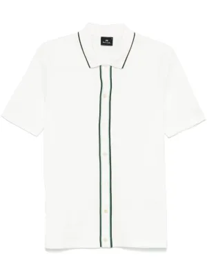 Button front cotton polo shirt
