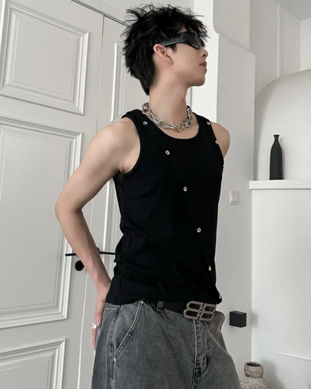 Button Point Rib Tops TNS0101