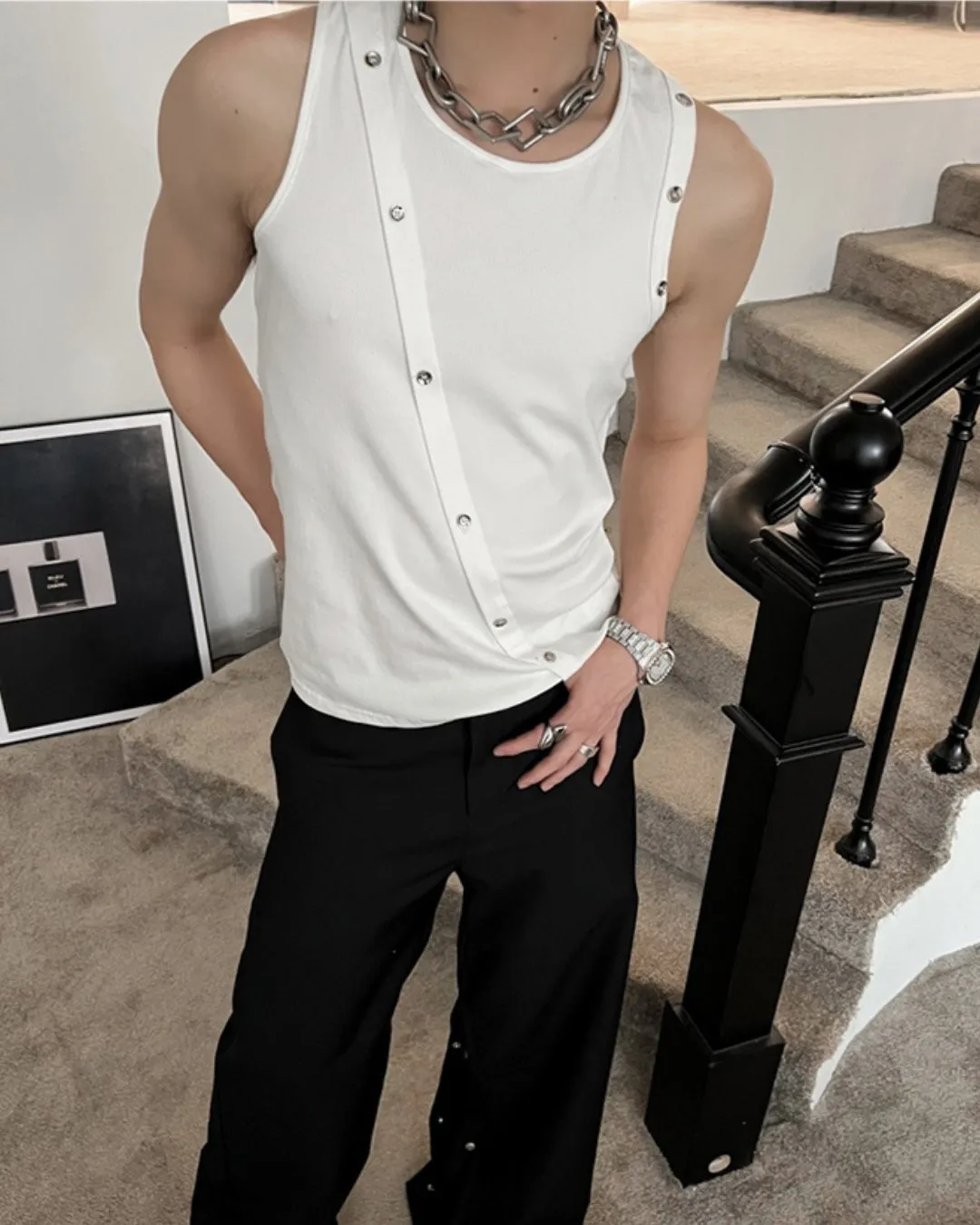 Button Point Rib Tops TNS0101