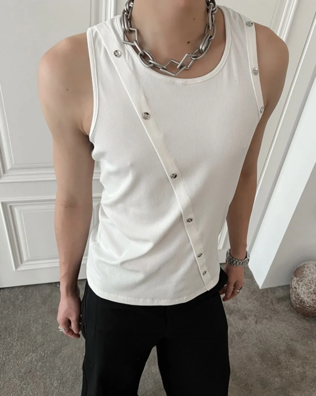 Button Point Rib Tops TNS0101