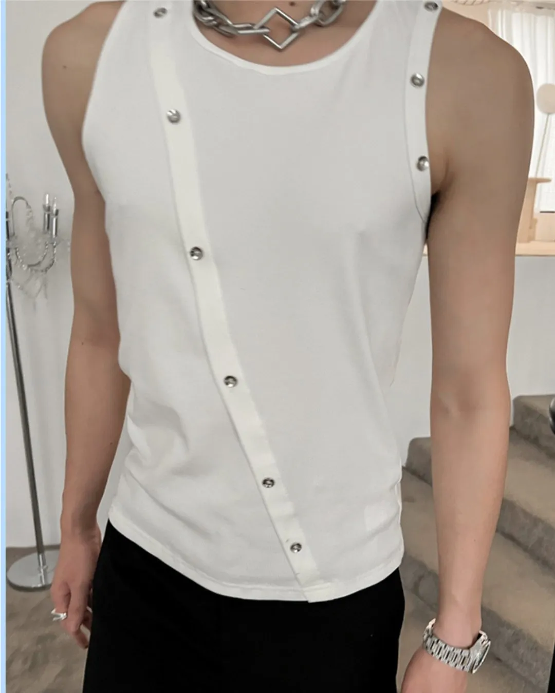 Button Point Rib Tops TNS0101