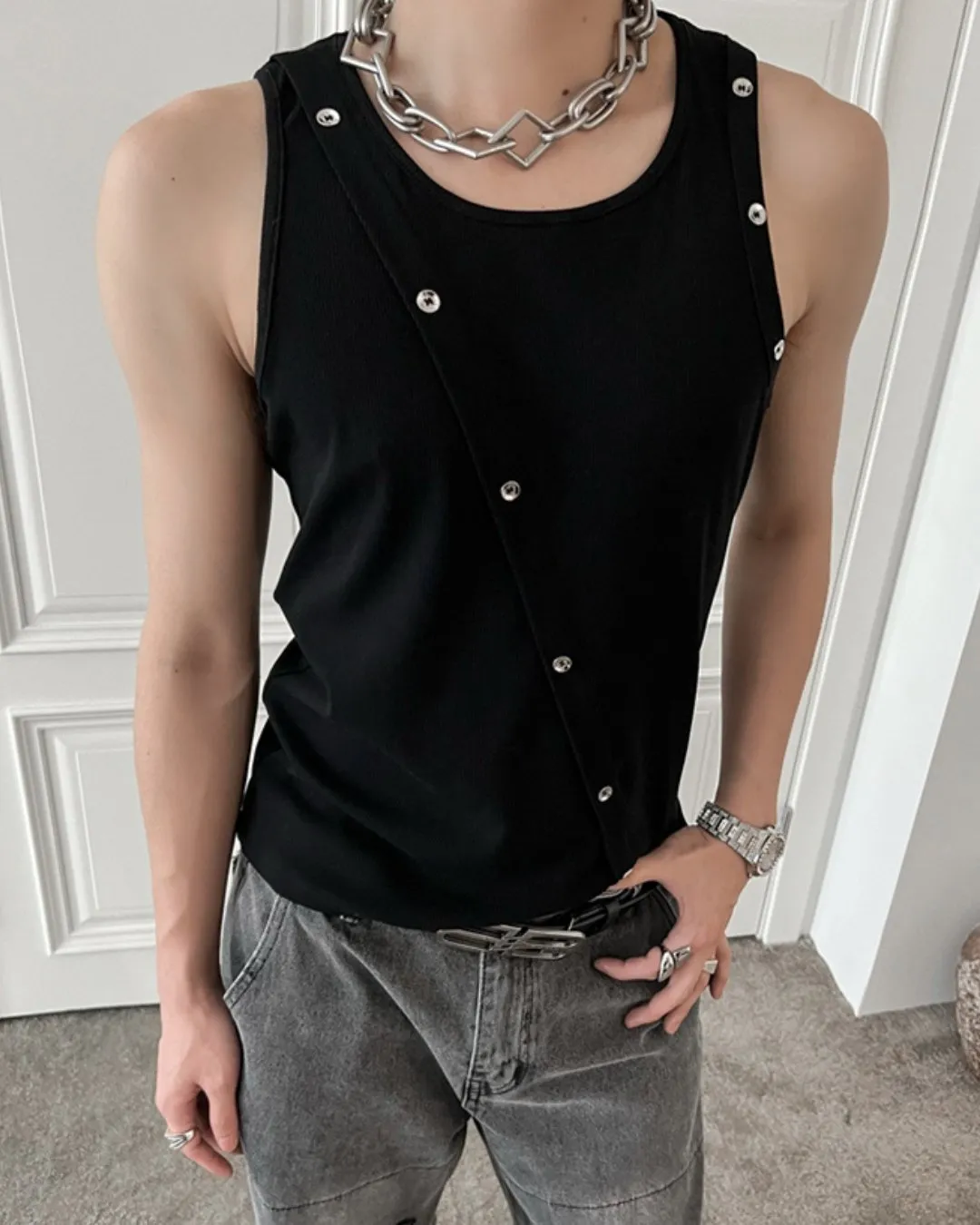 Button Point Rib Tops TNS0101